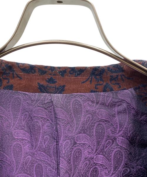 Needles（ニードルズ）Needles (ニードルズ) NOMA t.d. (ノーマティーディー) 総柄ベロアテーラードジャケット ブラウン サイズ:Mの古着・服飾アイテム