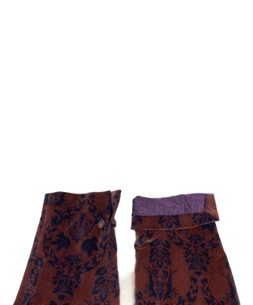 Needles（ニードルズ）Needles (ニードルズ) NOMA t.d. (ノーマティーディー) 総柄ベロアテーラードジャケット ブラウン サイズ:Mの古着・服飾アイテム