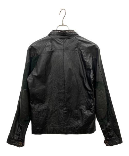 DIESEL Black Gold（ディーゼル ブラック ゴールド）DIESEL BLACK GOLD (ディーゼル ブラック ゴールド) シングルライダースジャケット ブラック サイズ:44の古着・服飾アイテム