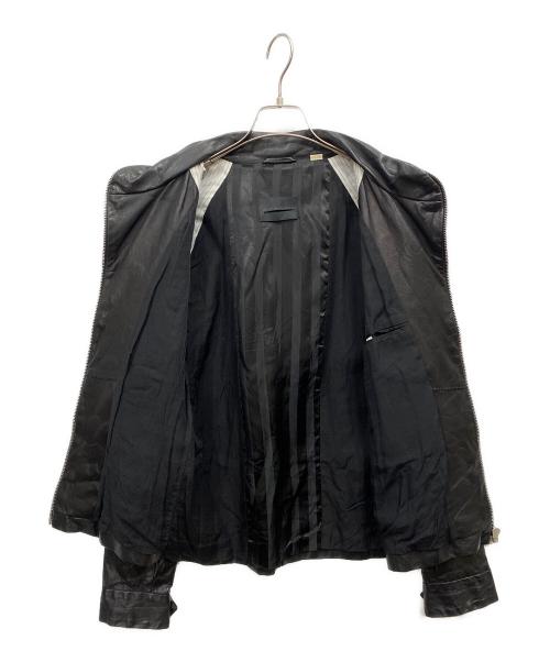 DIESEL Black Gold（ディーゼル ブラック ゴールド）DIESEL BLACK GOLD (ディーゼル ブラック ゴールド) シングルライダースジャケット ブラック サイズ:44の古着・服飾アイテム