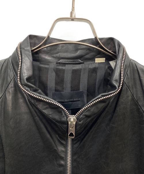 DIESEL Black Gold（ディーゼル ブラック ゴールド）DIESEL BLACK GOLD (ディーゼル ブラック ゴールド) シングルライダースジャケット ブラック サイズ:44の古着・服飾アイテム