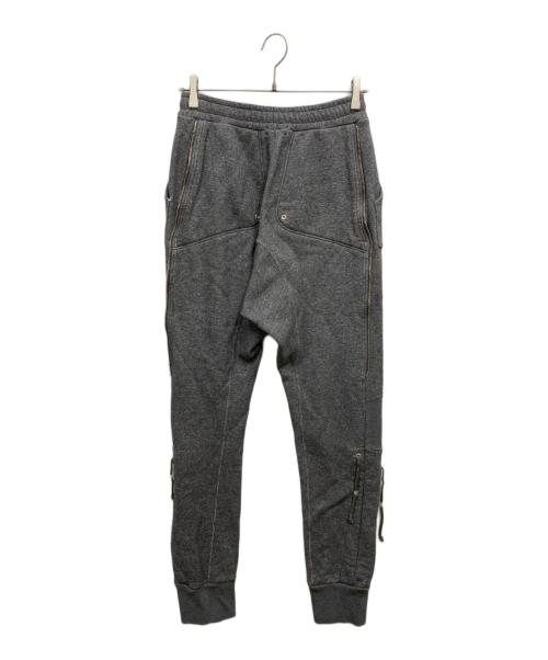 UNDERCOVER（アンダーカバー）UNDERCOVER (アンダーカバー) ジップスウェットパンツ グレー サイズ:2の古着・服飾アイテム