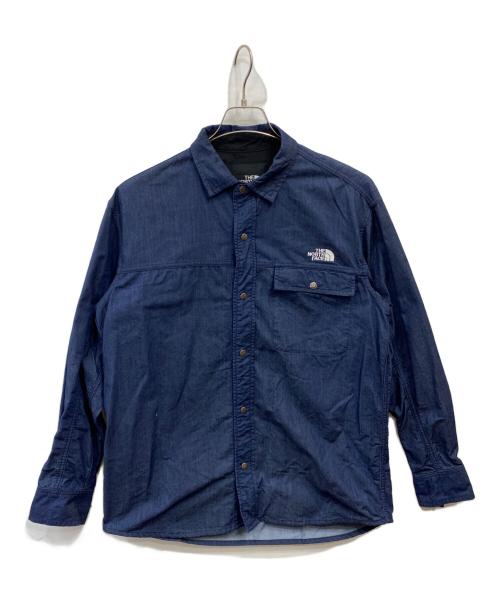 THE NORTH FACE（ザ ノース フェイス）THE NORTH FACE (ザ ノース フェイス) L/S NYLON DENIM NUPTSE SHIRT インディゴ サイズ:Mの古着・服飾アイテム