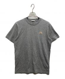 MONCLER（モンクレール）の古着「Logo Patch Cotton T Shirt」｜グレー
