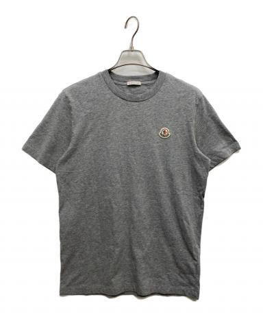 【正規品】MONCLER グレー Tシャツ　Mサイズ 中古・古着通販】MONCLER (モンクレール) Logo Patch Cotton T Shirt