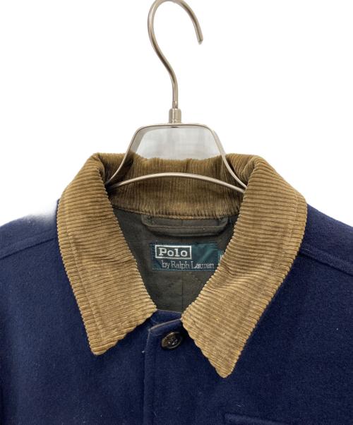 POLO RALPH LAUREN（ポロ・ラルフローレン）POLO RALPH LAUREN (ポロ・ラルフローレン) 襟コーデュロイウールジャケット ネイビー サイズ:150の古着・服飾アイテム
