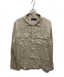 POLO RALPH LAUREN（ポロ・ラルフローレン）の古着「長袖リネンシャツ」｜ベージュ