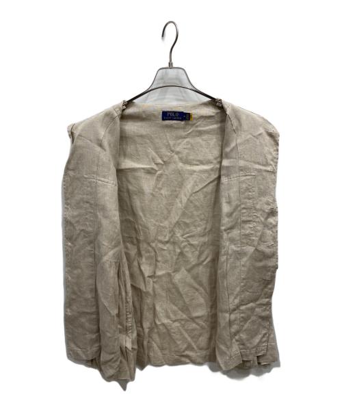 POLO RALPH LAUREN（ポロ・ラルフローレン）POLO RALPH LAUREN (ポロ・ラルフローレン) 長袖リネンシャツ ベージュ サイズ:Mの古着・服飾アイテム