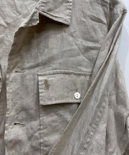 POLO RALPH LAUREN（ポロ・ラルフローレン）POLO RALPH LAUREN (ポロ・ラルフローレン) 長袖リネンシャツ ベージュ サイズ:Mの古着・服飾アイテム