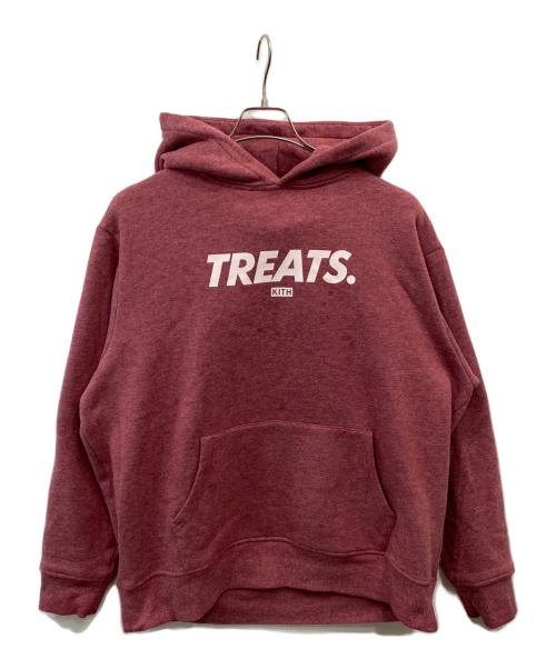 KITH TREATS（キストリーツ）KITH TREATS (キストリーツ) プルオーバーパーカー ピンク サイズ:Lの古着・服飾アイテム