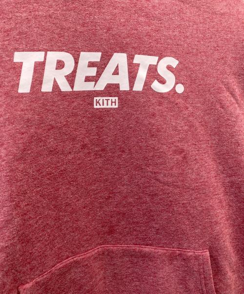 KITH TREATS（キストリーツ）KITH TREATS (キストリーツ) プルオーバーパーカー ピンク サイズ:Lの古着・服飾アイテム