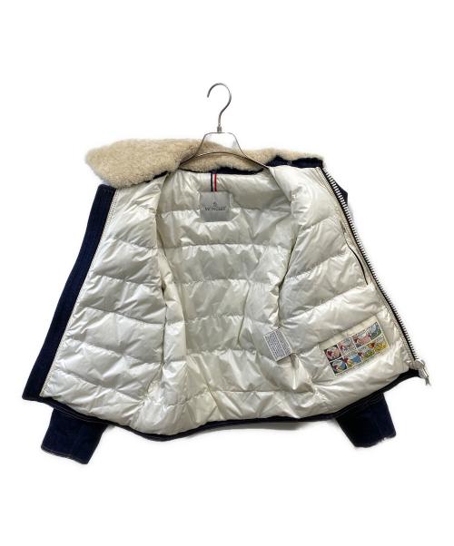 MONCLER（モンクレール）MONCLER (モンクレール) AMI Alexandre Mattiussi (アミアレクサンドルマテュッシ) 襟ボア デニムダウンジャケット インディゴの古着・服飾アイテム