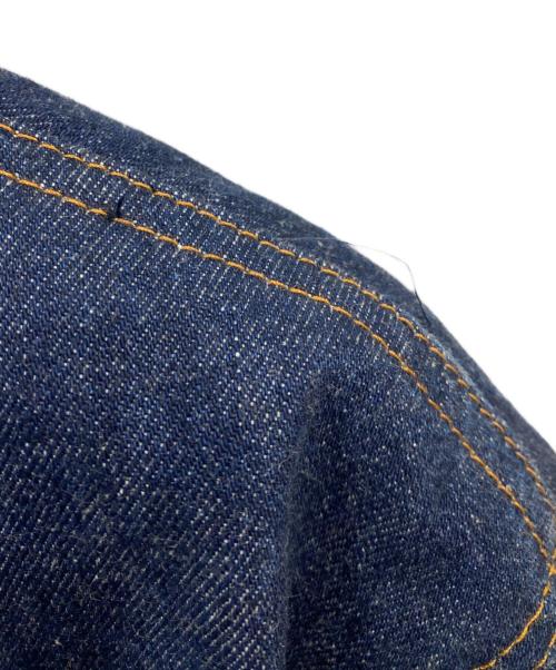 MONCLER（モンクレール）MONCLER (モンクレール) AMI Alexandre Mattiussi (アミアレクサンドルマテュッシ) 襟ボア デニムダウンジャケット インディゴの古着・服飾アイテム