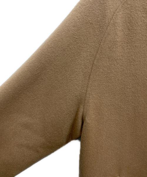 LA BOUCLE（ラ ブークル）LA BOUCLE (ラ ブークル) ウールカシミヤ リバーコート ブラウン サイズ:2の古着・服飾アイテム