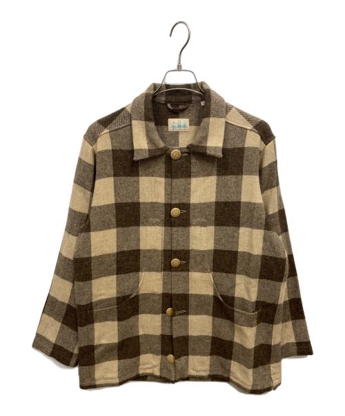 WYTHE NEW YORK（ワイス ニューヨーク）WYTHE NEW YORK (ワイス ニューヨーク) SHET TWEED HUNTING JKT ブラウン サイズ:Lの古着・服飾アイテム