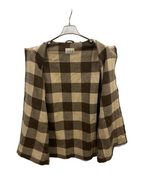 WYTHE NEW YORK（ワイス ニューヨーク）WYTHE NEW YORK (ワイス ニューヨーク) SHET TWEED HUNTING JKT ブラウン サイズ:Lの古着・服飾アイテム