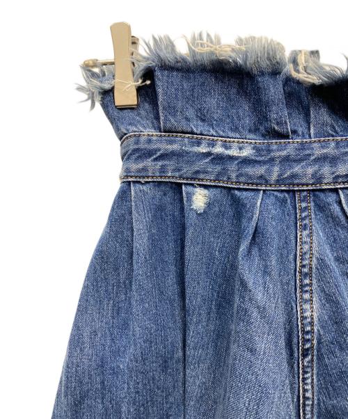 DIESEL（ディーゼル）DIESEL (ディーゼル) カットオフデザインデニムスカート インディゴ サイズ:24の古着・服飾アイテム
