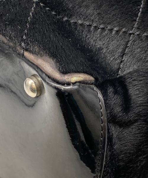 CHANEL（シャネル）CHANEL (シャネル) ハラコ×パテントレザー トートバッグ ブラックの古着・服飾アイテム