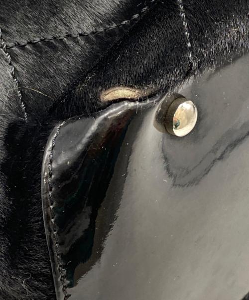 CHANEL（シャネル）CHANEL (シャネル) ハラコ×パテントレザー トートバッグ ブラックの古着・服飾アイテム