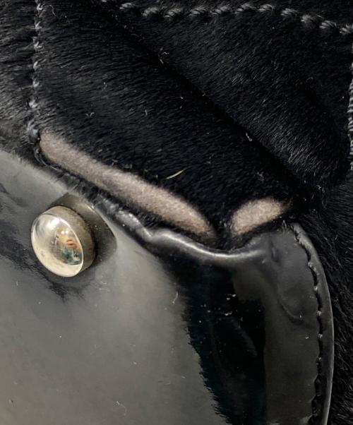 CHANEL（シャネル）CHANEL (シャネル) ハラコ×パテントレザー トートバッグ ブラックの古着・服飾アイテム