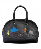 COACHコーチ）の古着「ミニ シエラシグネチャー 2WAY ハンドバッグ」｜ブラック