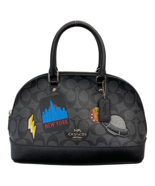 COACH（コーチ）COACH (コーチ) ミニ シエラシグネチャー 2WAY ハンドバッグ ブラックの古着・服飾アイテム