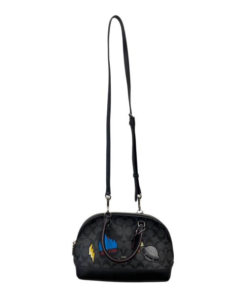 COACH（コーチ）COACH (コーチ) ミニ シエラシグネチャー 2WAY ハンドバッグ ブラックの古着・服飾アイテム