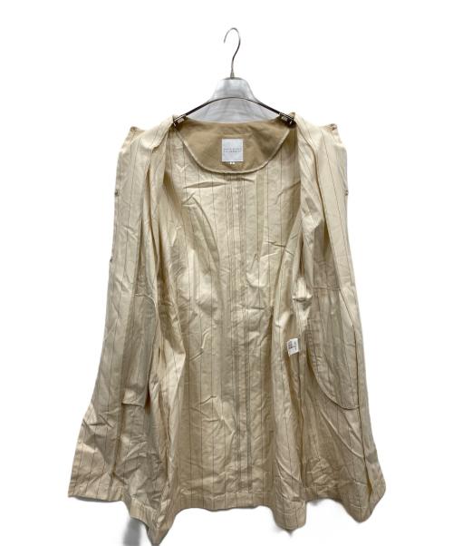 MACKINTOSH PHILOSOPHY（マッキントッシュ フィロソフィー）MACKINTOSH PHILOSOPHY (マッキントッシュ フィロソフィー) リネン混ノーカラーコート ベージュ サイズ:38の古着・服飾アイテム