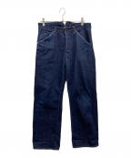 POLO RALPH LAURENポロ・ラルフローレン）の古着「セルビッチシンチバックデニムパンツ」｜インディゴ