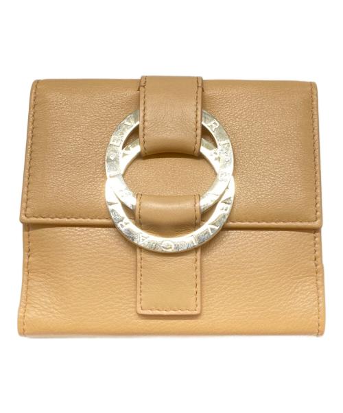 BVLGARI（ブルガリ）BVLGARI (ブルガリ) チャンドラ コンパクトウォレット ベージュの古着・服飾アイテム