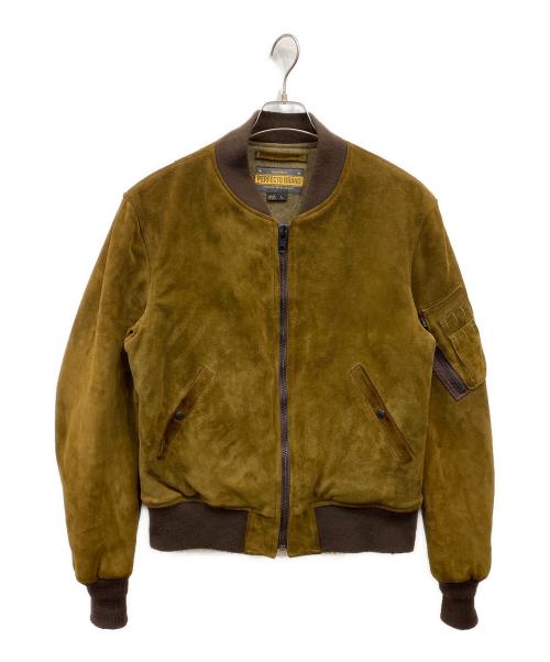 Schott（ショット）Schott (ショット) スエード MA-1 ジャケット ブラウン サイズ:Lの古着・服飾アイテム