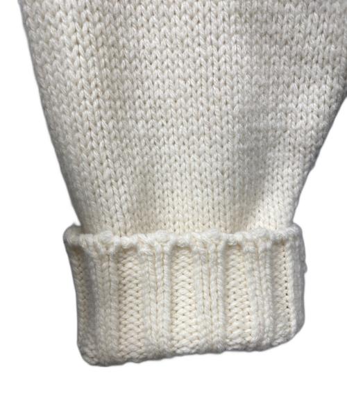 sacai（サカイ）sacai (サカイ) パッテッドベスト切替ニットジャケット グレー×ホワイト サイズ:2の古着・服飾アイテム