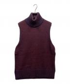 Martin Margiela 10マルタン・マルジェラ 10）の古着「ウールモヘアハイネックニットベスト」｜パープル