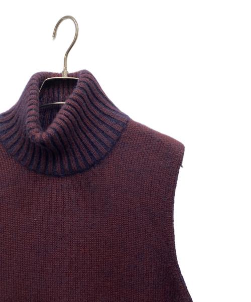 Martin Margiela 10（マルタン・マルジェラ 10）Martin Margiela 10 (マルタン・マルジェラ 10) ウールモヘアハイネックニットベスト パープル サイズ:Sの古着・服飾アイテム
