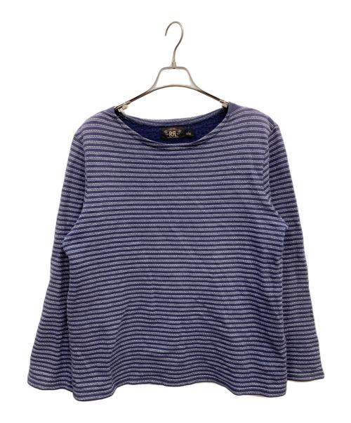 RRL（ダブルアールエル）RRL (ダブルアールエル) ボーダーカットソー ネイビー サイズ:Lの古着・服飾アイテム