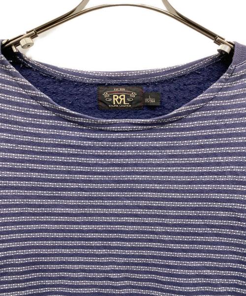 RRL（ダブルアールエル）RRL (ダブルアールエル) ボーダーカットソー ネイビー サイズ:Lの古着・服飾アイテム