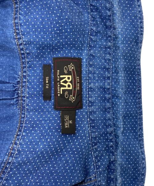 RRL（ダブルアールエル）RRL (ダブルアールエル) リネンドットシャツ ブルー サイズ:Mの古着・服飾アイテム