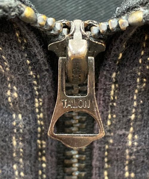 RRL（ダブルアールエル）RRL (ダブルアールエル) ジップアップストライプジャケット ブラック サイズ:Sの古着・服飾アイテム