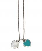 TIFFANY & Co.ティファニー）の古着「ブルー ダブル ハート タグ ペンダント」｜シルバー