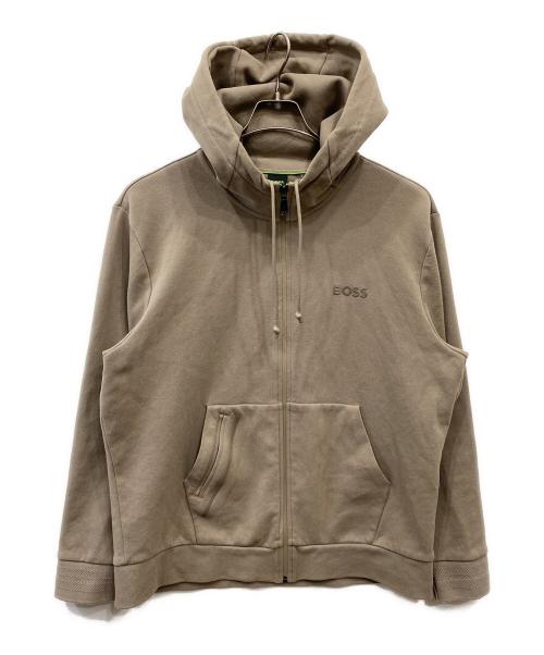 BOSS（ボス）BOSS (ボス) ジップアップパーカー ブラウン サイズ:XLの古着・服飾アイテム