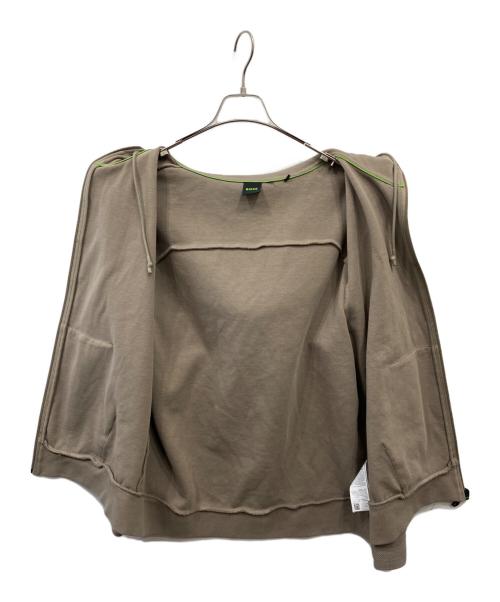 BOSS（ボス）BOSS (ボス) ジップアップパーカー ブラウン サイズ:XLの古着・服飾アイテム