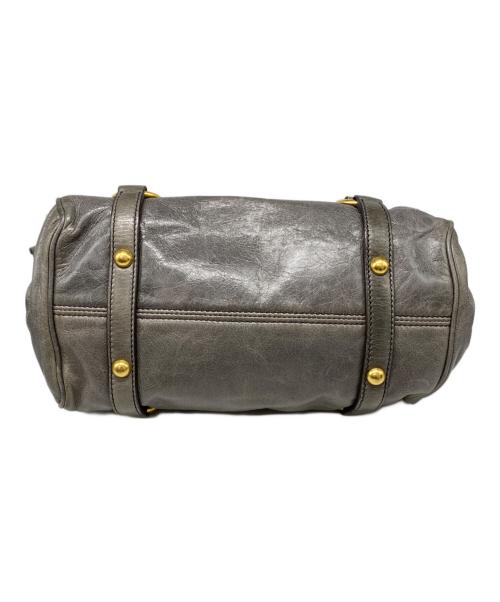 MIU MIU（ミュウミュウ）MIU MIU (ミュウミュウ) 2WAYサイドリボンバッグ グレーの古着・服飾アイテム