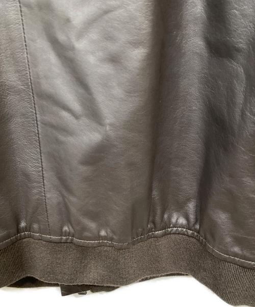 EMMETI（エンメティ）EMMETI (エンメティ) A-2型レザージャケット ブラウン サイズ:Mの古着・服飾アイテム