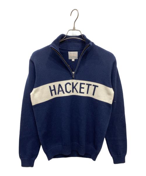 hackett london（ハケットロンドン）HACKETT LONDON (ハケットロンドン) ハーフジップコットンニット ネイビー サイズ:S 未使用品の古着・服飾アイテム