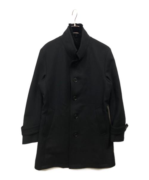 BLACK LABEL CRESTBRIDGE（ブラックレーベル クレストブリッジ）BLACK LABEL CRESTBRIDGE (ブラックレーベル クレストブリッジ) ラビットファースタンドカラーコート ブラック サイズ:Ｍの古着・服飾アイテム