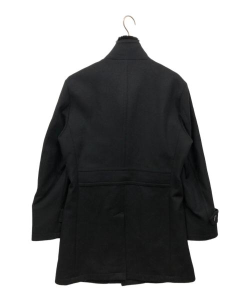 BLACK LABEL CRESTBRIDGE（ブラックレーベル クレストブリッジ）BLACK LABEL CRESTBRIDGE (ブラックレーベル クレストブリッジ) ラビットファースタンドカラーコート ブラック サイズ:Ｍの古着・服飾アイテム