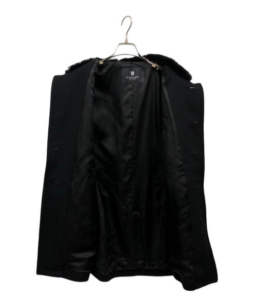 BLACK LABEL CRESTBRIDGE（ブラックレーベル クレストブリッジ）BLACK LABEL CRESTBRIDGE (ブラックレーベル クレストブリッジ) ラビットファースタンドカラーコート ブラック サイズ:Ｍの古着・服飾アイテム