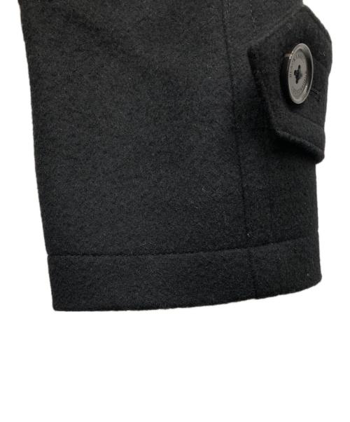 BLACK LABEL CRESTBRIDGE（ブラックレーベル クレストブリッジ）BLACK LABEL CRESTBRIDGE (ブラックレーベル クレストブリッジ) ラビットファースタンドカラーコート ブラック サイズ:Ｍの古着・服飾アイテム