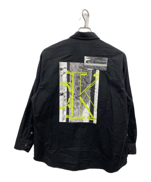 Calvin Klein Jeans（カルバンクラインジーンズ）Calvin Klein Jeans (カルバンクラインジーンズ) レギュラーシャツ ブラック サイズ:Mの古着・服飾アイテム