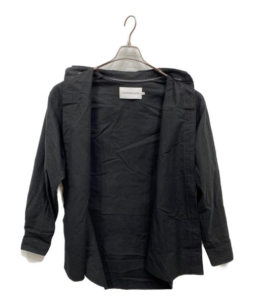 Calvin Klein Jeans（カルバンクラインジーンズ）Calvin Klein Jeans (カルバンクラインジーンズ) レギュラーシャツ ブラック サイズ:Mの古着・服飾アイテム